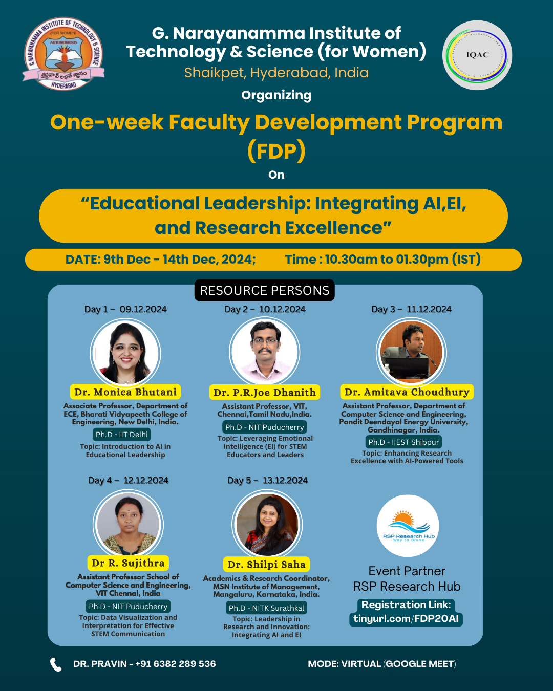 Educational Leadership: Integrating AI,EI, and Research Excellence 2024